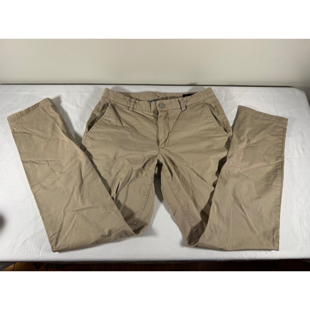 Bonobos Mens Stretch Washed Chino Pants Khaki Tan 31x34 Slim Straight